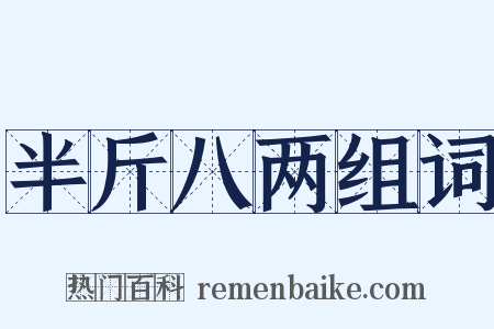 半斤八两组词是什么意思的图片